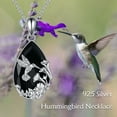 thumbnail image 6 of Hummingbird Necklace Sterling Silver Black Obsidian Pendant Tourmaline Crystal Healing Jewelry Spiritual Protection Gifts for Women, 6 of 6