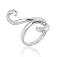 thumbnail image 3 of Sensational Gray Ribbon Swirl .925 Sterling Silver Ring for Female Anniversary Size-9, 3 of 3