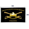 thumbnail image 4 of 2nd Battalion, 8th Cavalry Regiment Stallions 1st Cavalry Division US Army Flag 3x5Feet Outdoor Indoor Decoration Flag with Brass Grommets, 4 of 5
