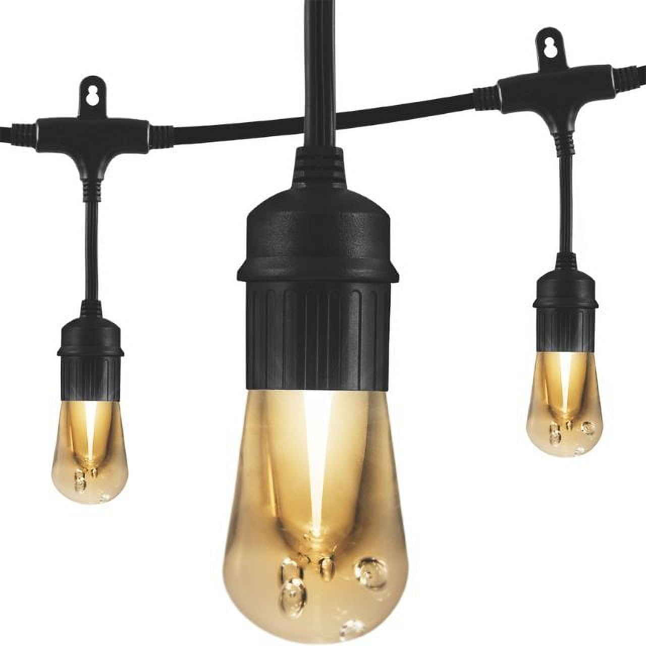 Enbrighten Seasons LED Café String Lights - 48ft, 24 Bulbs, Color Changing & Warm White, Outdoor/Indoor