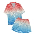thumbnail image 4 of Kids' 4th Of July Printed Satin Pajama Set Short Sleeve, 4 of 4
