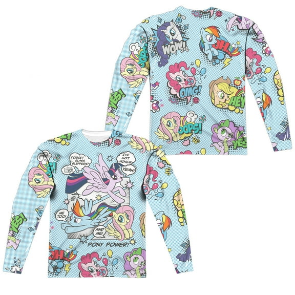 My Little Pony Tv - Pony Comic (Front/Back Print) - Regular Fit Long Sleeve Shirt - XX-Large