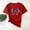 Red, variant on QUNYINEY Short Sleeve Women Shirts Crew Neck Independence Day Casual Tops Loose Knot Summer Pullover Tops for Women