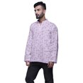 thumbnail image 2 of Atasi Kurta Décontractée Imprimée à Col Chinois Chemise Ethnique Kurta Courte pour Homme Tunique, 2 of 5