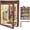 Standard Brown, variant on NestE-11x16 Shadow Box Frame with Light, Memorial Display Case with Shelves and Top Platform, Deep Memorial Shadow Box for Pet Memorial, Dog Keepsakes and Flowers, Grey