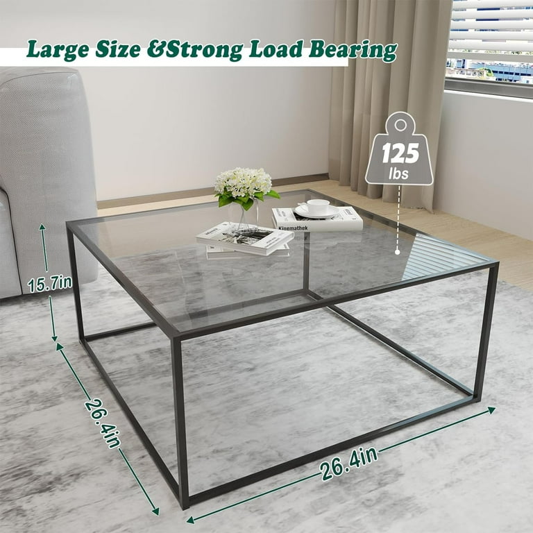 Square glass center table discount