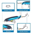 thumbnail image 4 of Señuelo de pesca Topwater, cebo Artificial Whopper Popper, Plopper duro, cola giratoria suave, 1 pieza, 10cm/14cm, 4 of 4