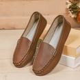 thumbnail image 6 of Miluxas Women's Flats Shoes Ballet Flats Fashion Round Toe Comfortable Flats Dressy Slip on Loafers for Women Brown 6(37), 6 of 9