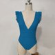 thumbnail image 4 of Traje de baño de una pieza para mujer, traje de baño informal de moda para mujer, traje de baño de color sólido con cuello en V para mujer, traje de baño de moda playera para mujer, trajes de baño de, 4 of 5