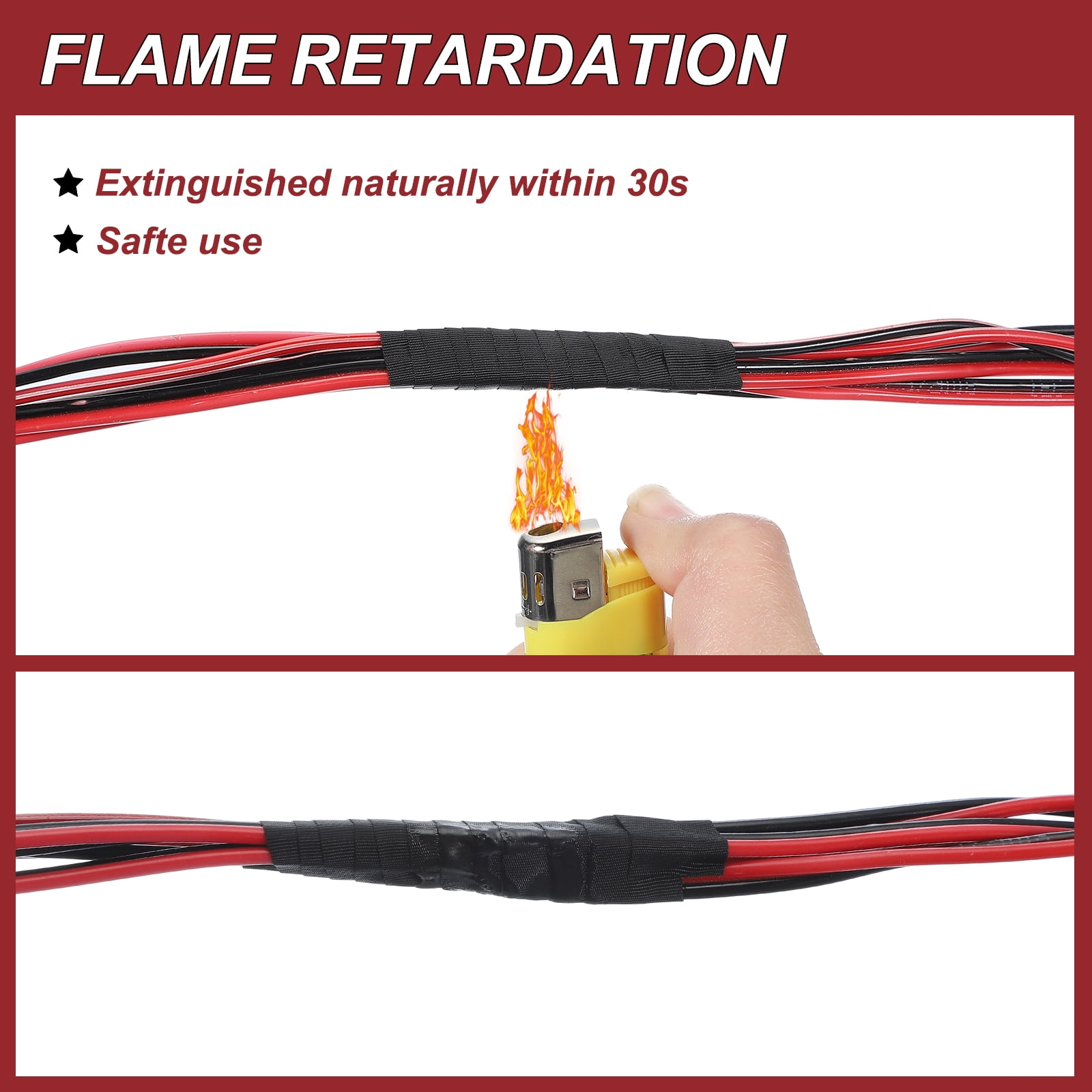 Uxcell Electrical Tape Acetate Cloth Insulation Tape Flame Retardant High Temperature Resistant for Motor Wire Harness Winding Metal Repair 98 Feet x 0.8 Inch Black
