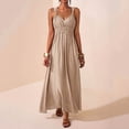 thumbnail image 2 of Bxsruta Womens Summer Maxi Dress V Neck Sleeveless Flowy Casual Long Sundresses, 2 of 8
