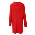 thumbnail image 3 of Aayomet Sweaters For Women Women Open Front Cardigan Sweaters Hooded Long Sleeve Oversized Cable Knit Coat Casual Outwear with Pockets,Red S-XXL, 3 of 4