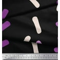 thumbnail image 2 of Soimoi Black Cotton Voile Fabric Brush Stroke Abstract Fabric Prints By Yard 56 Inch Wide, 2 of 3