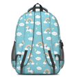 thumbnail image 3 of Unicorn and Rainbow Blue Pattern Backpack for School, Cute School Bag with Adjustable Shoulder Straps and Padded Back, 16.9"x12.6"x5.9", 3 of 5