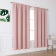 thumbnail image 2 of HHHC Blush Pink Bedroom Curtains - Privacy Protect Rod Pocket Light Blocking Noise RV Reducing Drapes Panels for Living Room Nursery, 54 Wide by 72 Inch Drop, Rose Blush, 2 Pcs, 2 of 7