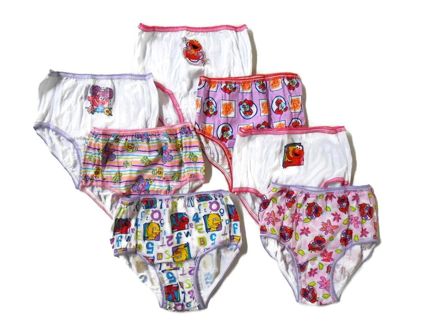 Sesame Street Girls' Elmo Toddler 7 Pack Panty