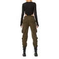 thumbnail image 6 of Omthaka Women's Cotton Cargo Pants with 8 Pocket,Brown Size 10, 6 of 7