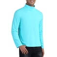 thumbnail image 4 of INSPIRAR CHIC Suéter de Cuello Alto para Hombre de Manga Larga Tejido Pullover T-Shirt M Azul Brillante, 4 of 6