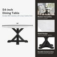 thumbnail image 5 of Roundhill Furniture Hirima Modern Elegance 54" Round Dining Table, Solid Acacia Wood Base, 5 of 7
