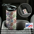 thumbnail image 2 of Highland Home "Beach Shells" 17 oz. Double Wall Stainless Steel Tumbler w/Lid, 2 of 6
