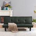 thumbnail image 1 of INCLAKE Modern Fabric Futon Sofa Bed, Sofa Lounge, Convertible Folding Futon Sofa Bed Sleeper for Home Living Room, Bedroom, Reading Room, Office, Samll Space, Dark Grey, 1 of 7