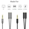 thumbnail image 3 of 3.5mm 1 Male to 2 Female Ports Headphone Microphone Audio Cable Adapter Splitter, 3 of 7