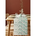 thumbnail image 2 of Table Runner Dresser Scarves 72 Inch Long, Farm Teal Grey Flowers Vines Linen Dining Table Runners Vintage Floral Art on Linen Tabletop Scarf for Wedding Holiday Party Kitchen, 2 of 7