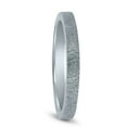 thumbnail image 2 of SZUL Women's 2MM Spun Stone Finish Wedding Band in 14K White Gold, 2 of 4