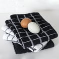 thumbnail image 6 of RITZ Terry Check Kitchen Towel Set, 3-Pack, 15" x 25", Black, 6 of 6