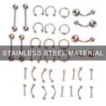 thumbnail image 4 of MasteelfCA 1 Set of 50PCS Combination Piercing Tool Set Puncture Jewelry Tool Set Body Piercing Jewelry Set for Shop Home (Combination Set 3 Rose Gold), 4 of 7