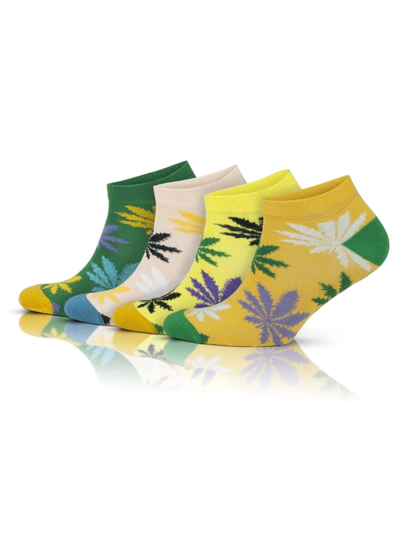 Cotton Novelty Sneaker Socks For Women | 4 Pairs | Model: 2133