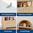 thumbnail image 4 of EastVita 72" Arched Storage Cabinet – 6-Tier Kitchen Pantry & Bookcase with Drawer, Adjustable Shelves, 4 of 8