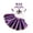 Purple, variant on SOFTCCLO Baby Girl Halloween Outfit Print Short Sleeve Romper Tulle Tutu Skirt Clip 3 Piece Sets Size 0-3M