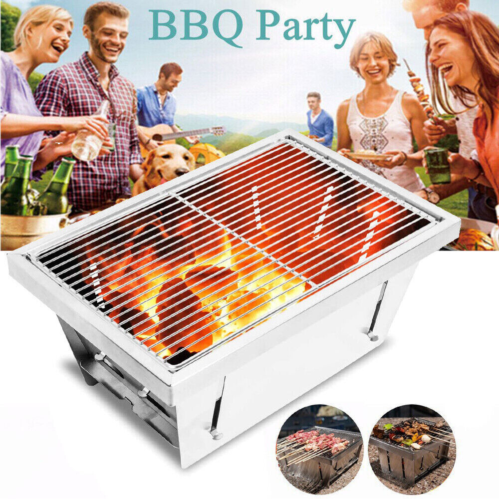 Foldable Barbecue BBQ Grill Charcoal Fire Stove Outdoor Camping Picnic Cooker US