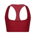 thumbnail image 4 of Yartina Men's Short Solid Sleeveless Y Back Muscle Half Tank Top T-Shirts Sports Bras for Men Red XL, 4 of 6