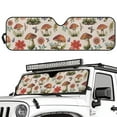 thumbnail image 2 of Uorisanigo Windshield Sun Shade Compatible with Jeep Wrangler TJ JK JKU 1996-2018 Car Sunshade Sun Visor Protector UV Ray Reflector Keep Your Vehicle Cool, Flower Mushroom, 2 of 7