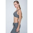 thumbnail image 2 of Women's Cottonique W12290 Latex Free Organic Cotton Racerback Pullover Bra (Melange Grey 38B), 2 of 4
