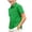 Green, variant on Boys Short Sleeve Collared Shirt with Chest Pocket Solid Color Preppy Back to School Uniform Pique Shirt