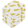 thumbnail image 3 of SKYSONIC 4PCS Yellow Leaves Towels Cotton Washcloths Set,Quick Drying & Absorbent Soft Bathroom Hand Towel Lightweight & Portable Fingertip Towel, 3 of 7