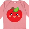 thumbnail image 4 of Inktastic Smiling Apple Boys or Girls Long Sleeve Baby Bodysuit, 4 of 5