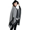 thumbnail image 2 of PIKADINGNIS Women Shawl Wraps Poncho Wram Sweater Cardigan Cape Blanket Large Open Front Coat Scarf, 2 of 6