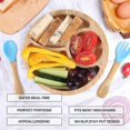thumbnail image 2 of Baby Dish Tableware Set Bamboo Children Dining Set Plate And Spoon Fork With Suction Plate, 2 of 2