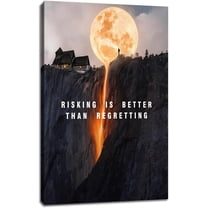 Inspirational Quotes Wall Art Entrepreneur Motivational Positive Canvas Poster Framed Print Artwork Painting Picture Office Wall Decor Ready to Hang for Bedroom Wall Decor - 12" Wx18 H