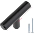 thumbnail image 3 of 10 Pack T Bar Cabinet Knob Single Hole 2" Kitchen Door Handles Drawer Pulls, 3 of 6