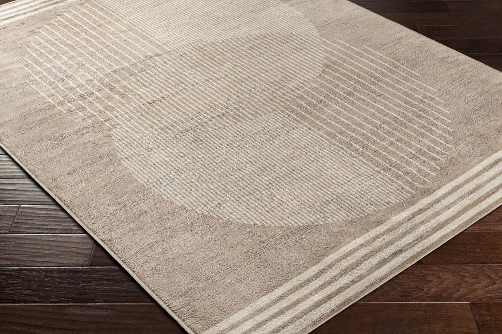 Livabliss Area Rugs for Living Room, 9x12 Floransa Modern Tan Rug, Bedroom Dining Room Home Decor Stain Resistant Carpet (8'11" x 12'4")