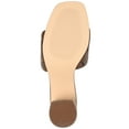thumbnail image 5 of Journee Signature Womens Genuine Leather Kellee Slip On Stacked Heel Open Square Toe Sandals, 5 of 8