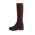 thumbnail image 3 of YOUYEDIAN Knee High Boots for Women Stretch Breathable Sock Booties Comfy Fashion Wedge Heel Shoes, 3 of 5