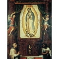 thumbnail image 2 of Miguel Cabrera 19x24 Black Ornate Framed Double Matted Museum Art Print Titled: Altarpiece of the Virgin of Guadalupe with Saint John the Baptist, Fray Juan De Zumarraga and Juan D, 2 of 5