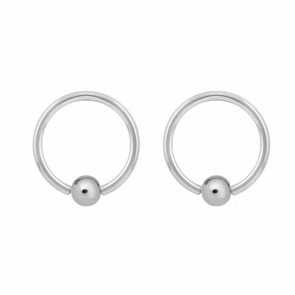 2 captive bead rings hoops Eyebrow Belly Tragus Cartilage Septum 16G