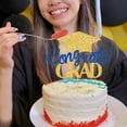 thumbnail image 5 of Luluganb 2026 Graduation Cupcake Toppers, 1 Pcs Food/Appetizer Picks for Graduation Party Mini Cake Decorations, Graduation Decorations 2026 Blue, 5 of 9